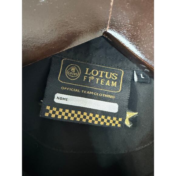 Lotus F1 Team 2013 Racing Button up Shirt Short Sleeve Black Men's L - Picture 6 of 9